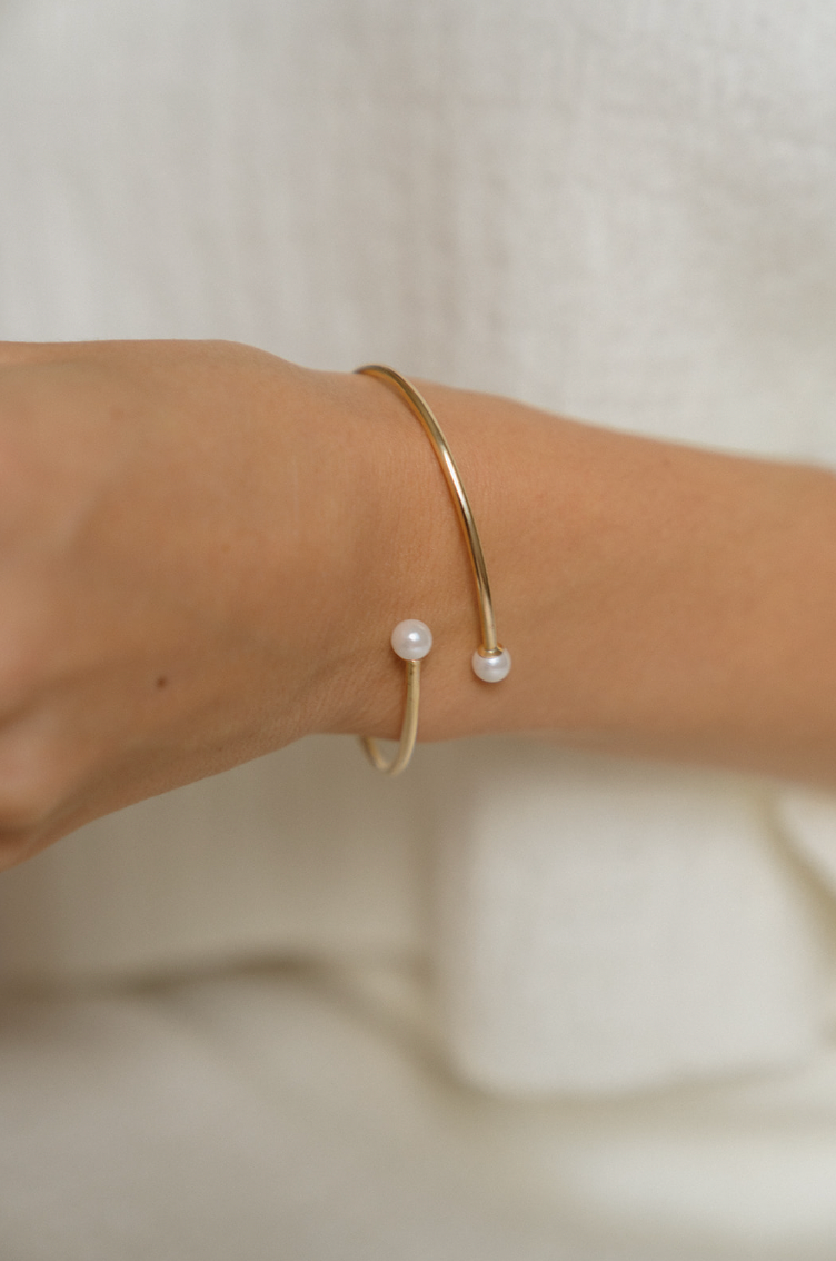 Pearl Bangle Bracelet